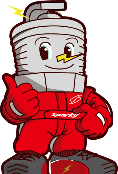 Sparky, the Spark Model mascot, giving a thumbs up
